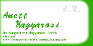 anett magyarosi business card